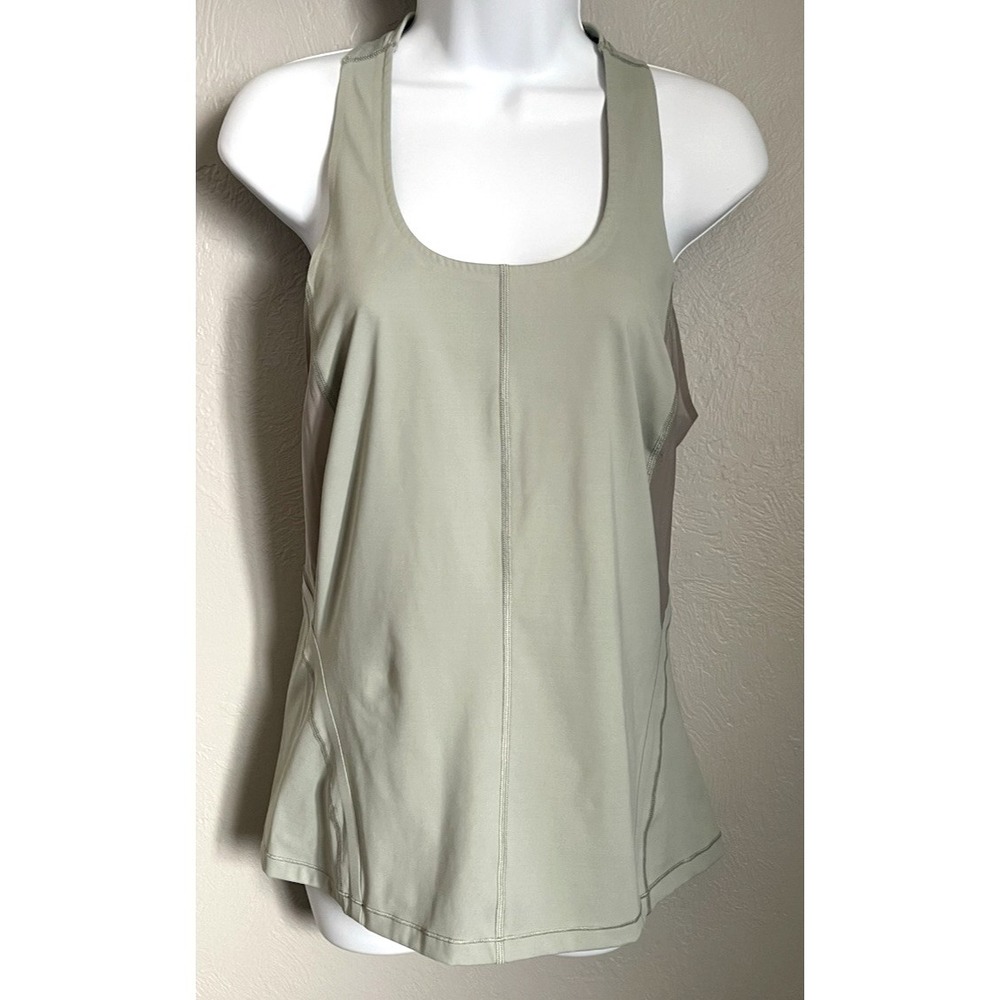 ATHLETA  Athletic Tank Top Racerback Seamless Stretch‎ Green Size Medium Thicker